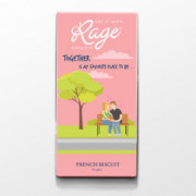 Rage Together is My Favorite Place French Biscuit Chocolate Bar - 90 Grams(#1030) - Getkraft.com