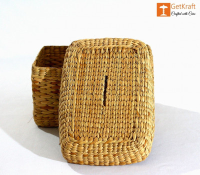Natural Straw Tissue Box(#1104)-gallery-2