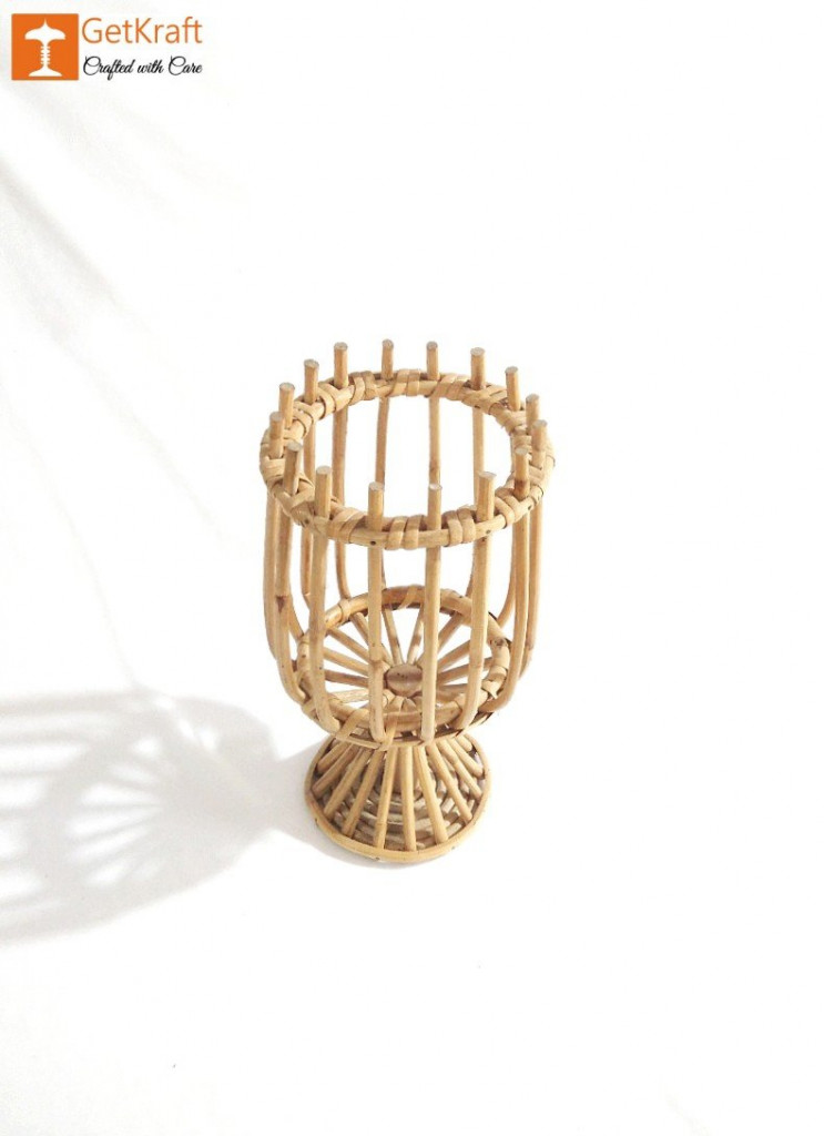 Cane Rattan Lantern Candle Holder (Small) (1126) Getkraft