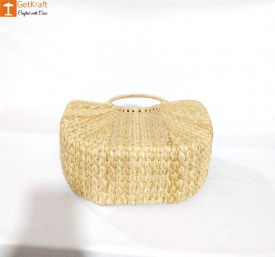 Natural Straw Kauna (U) Hand Bag(#1128)-gallery-1