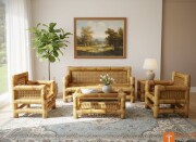 Authentic Bamboo Sofa Set with Table(#114) - Getkraft.com