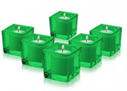 Green Square Votive Aroma Candle Set of 4(#1195) - Getkraft.com