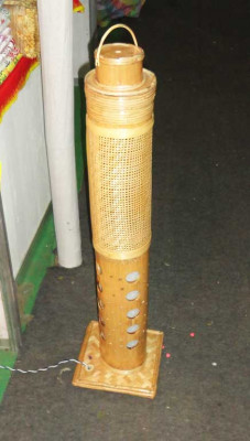 Corner Stand Bamboo Net Lamp(#126)-gallery-2