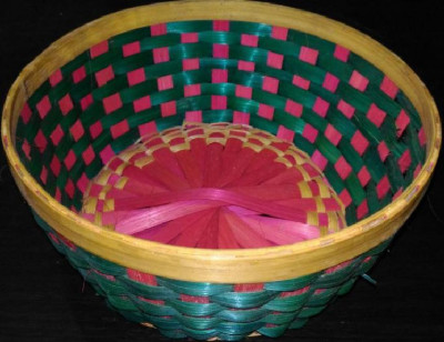 Bamboo Flower Basket Round(#1262)-gallery-0