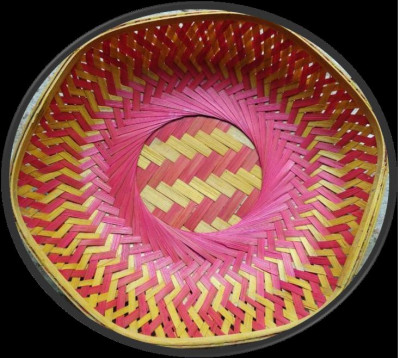 6 Corner Bamboo Basket(#1269)-gallery-0