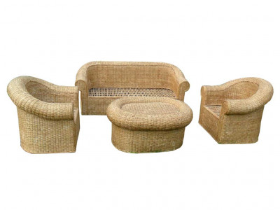 Classic Cane Sofa Set with Radiant looks for Office Home(#140)-gallery-2