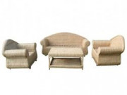 3-Seater Cane Sofa Set with Table(#141) - Getkraft.com