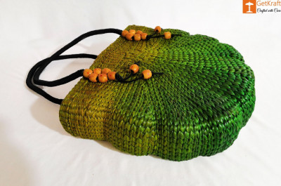 Attractive Multicolored Natural Straw Ladies Bag(#151)-gallery-1