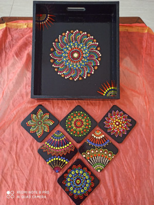 Serving Tray Coaster Set(#1512)-gallery-0