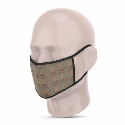 3 Layer Printed Protective Face Mask - Pack of 3 (Brown Combo)(#1611)-gallery-3