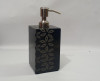 Unique Handicrafts Black Marble Hand Carved Name Liquid Dispenser Hand wash soapShampooLotion Dispenser for Bathroom Home Decor 3x3x5 (Floral Patter Hand Carved Black)(#1631)-thumb-4