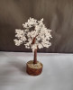 Unique Handicrafts Exclusive Blessing Natural Agate Gem Stone Bonsai Fortune Vastu Plant Sculpture Tree Good Luck Wealth Success Prosperity Home Office Table Decor Gift Item (White Quartz)(#1633)-thumb-1
