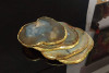 Unique Handicrafts Brown Agate Tea Coaster Set of 4 pcs with Gold Electroplating (Pack-1 Brown Agate)(#1639)-thumb-1