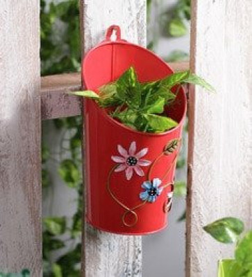 Beautiful Design Embossed Hanging Metal Planter(#1652)-gallery-1