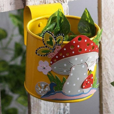 Decorated Hanging Planters(#1658)-gallery-1