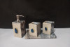 Unique Handicrafts Bathroom Accessory Set Natural Marble Agate Stone 1-2 inch Bath Accessories Set of 4 Includes Soap Dispenser Toothbrush Holder Tray Tumbler Bathroom Set(#1663)-thumb-3