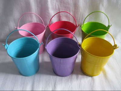 Small Bucket Standard Planters- Metal(#1681)-gallery-0