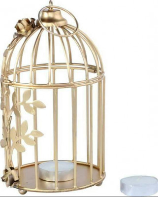 Creative Golden Floral Vine Birdcage for Home Decor(#1691)-gallery-0