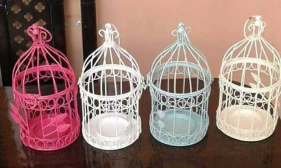 Multi coloured Decorative Bird cage Candle Holder Centerpieces(#1696)-gallery-0