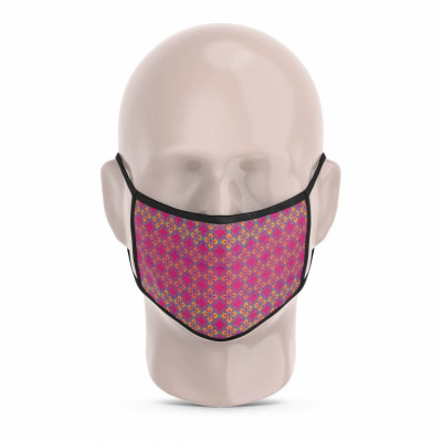 3 Layer Printed Protective Face Mask - Pack of 3 (Pink-Dark Brown-Brown)(#1697)-gallery-2