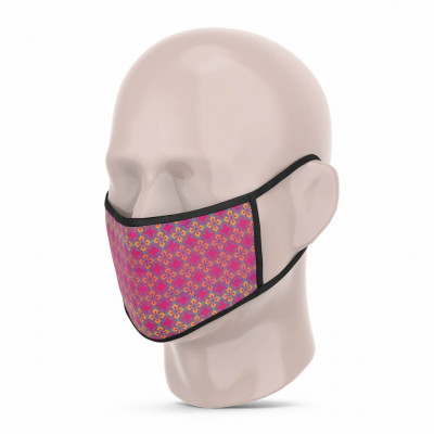 3 Layer Printed Protective Face Mask - Pack of 3 (Pink-Dark Brown-Brown)(#1697)-gallery-3