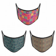 3 Layer Printed Protective Face Mask - Pack of 3 (Auto-Vintage Car-Elephant)(#1698) - Getkraft.com