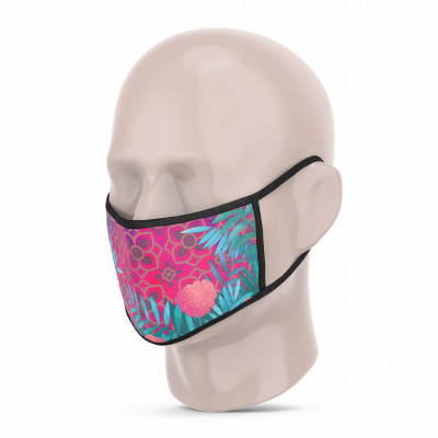 3 Layer Printed Protective Face Mask - Pack of 3 (Pink-Grey Brown-Purple)(#1700)-gallery-3