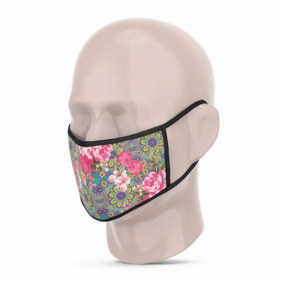 3 Layer Printed Protective Face Mask - Pack of 3 (Pink-Sea Green-Yellow Pink)(#1707)-gallery-3