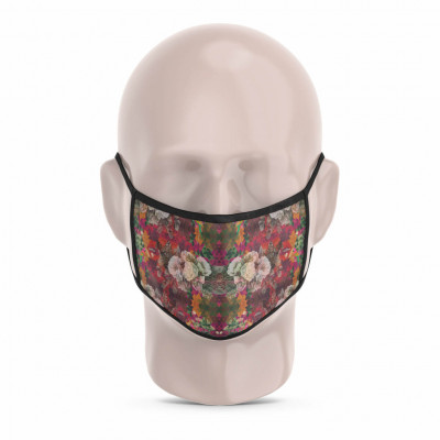 3 Layer Printed Protective Face Mask - Pack of 3 (Pink Yellow-Green-Red)(#1710)-gallery-2