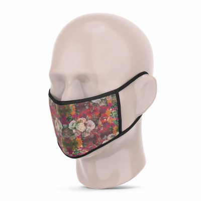 3 Layer Printed Protective Face Mask - Pack of 3 (Pink Yellow-Green-Red)(#1710)-gallery-3