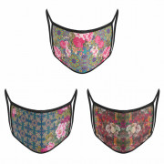 3 Layer Printed Protective Face Mask - Pack of 3 (Pink Yellow-Green-Red)(#1710) - Getkraft.com