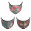 3 Layer Printed Protective Face Mask - Pack of 3 (Pink Yellow-Green-Red) - Getkraft.com