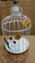 Colorful Floral Vine White Bird Cage(#1729) - Getkraft.com