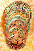 Stainless Steel Multicolor Designer Multipurpose Meenakari Pooja Thali Wholesale(#1873) - Getkraft.com