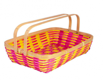 Bamboo tray with handle Set of 100(#1895)-gallery-0