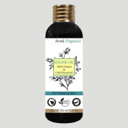 Avnii Organics Sesame Pure Cold Pressed Oil For Hair Body Skin Care Glowing Skin Massage100 ml(#1912) - Getkraft.com