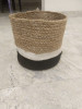 Natural jute black and white cotton dori planter(#1975) - Getkraft.com