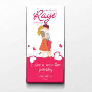 Rage Chocolatier I love you more than Yesterday Crunchy Bar 90 gm(#2096) - Getkraft.com