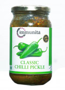 Immunita Classic Stuffed Chilli Pickle Green 350 Gm Home Made Quality(#2274) - Getkraft.com