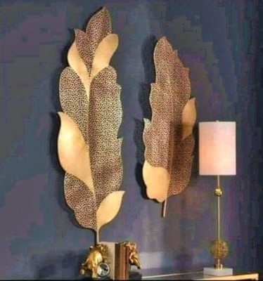 Wall Decor Iron Crafts - Golden Leaf(#2331)-gallery-0