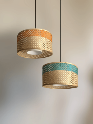 Hanging bamboo lamp(#2859)-gallery-1