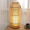 Elliptical shaped hanging bamboo lamp(#2881)-thumb-0