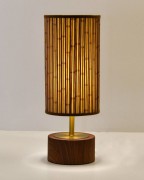 Modern cylindrical shaped bamboo table lamp(#2885) - Getkraft.com