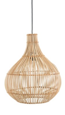Rattan modern onion shaped hanging lampshade(#2901)-gallery-1