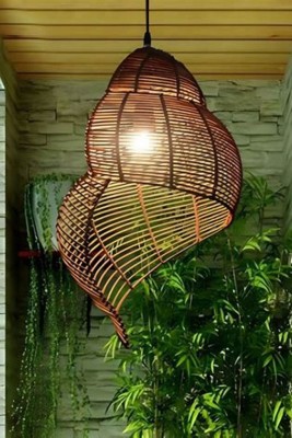 Rattan modern pendant lampshade(#2920)-gallery-1