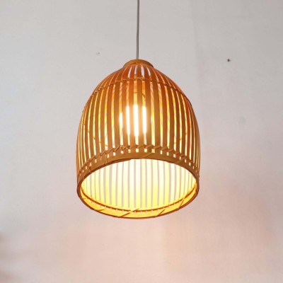 Modern oval shaped bamboo pendant lamp(#2980)-gallery-1