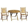 Attractive bamboo tea table with two chair(#3039) - Getkraft.com
