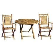 Attractive bamboo tea table with two chair(#3039) - Getkraft.com