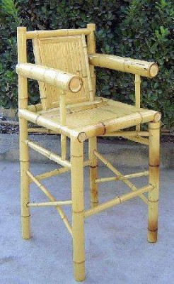 Antique modern extra large bamboo chair(#3058)-gallery-0