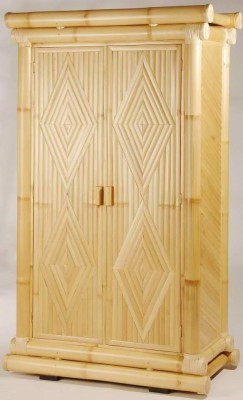 Antique natural high quality bamboo wardrobe(#3079)-gallery-0